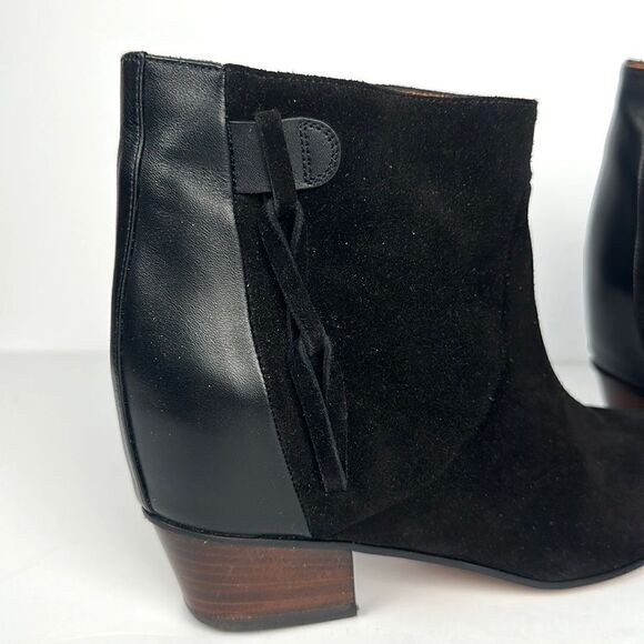 NWOB NEW Golden Goose MILK Black Suede Leather Ankle Cowboy Booties EUR 38 US 8 - Picture 5 of 17